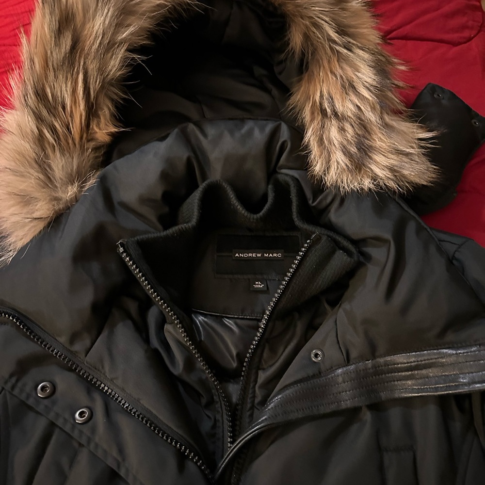Black Down Andrew Marc Coat. Worn Only Twice. Non… - image 3
